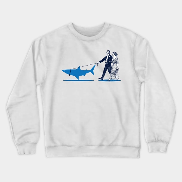 Walk the Shark Crewneck Sweatshirt by RobArt